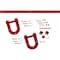 Ekena Millwork Premium Horseshoe Barn Door Hardware Set w/ 5' Track for 2 1/4" Doors, Regal Red GB60015H25RR - alternate 3